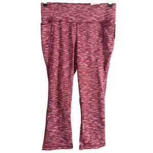 LIVI Lane Bryant Women's Plus Size Red Space Dye Active Capri Size 14/16 1X New